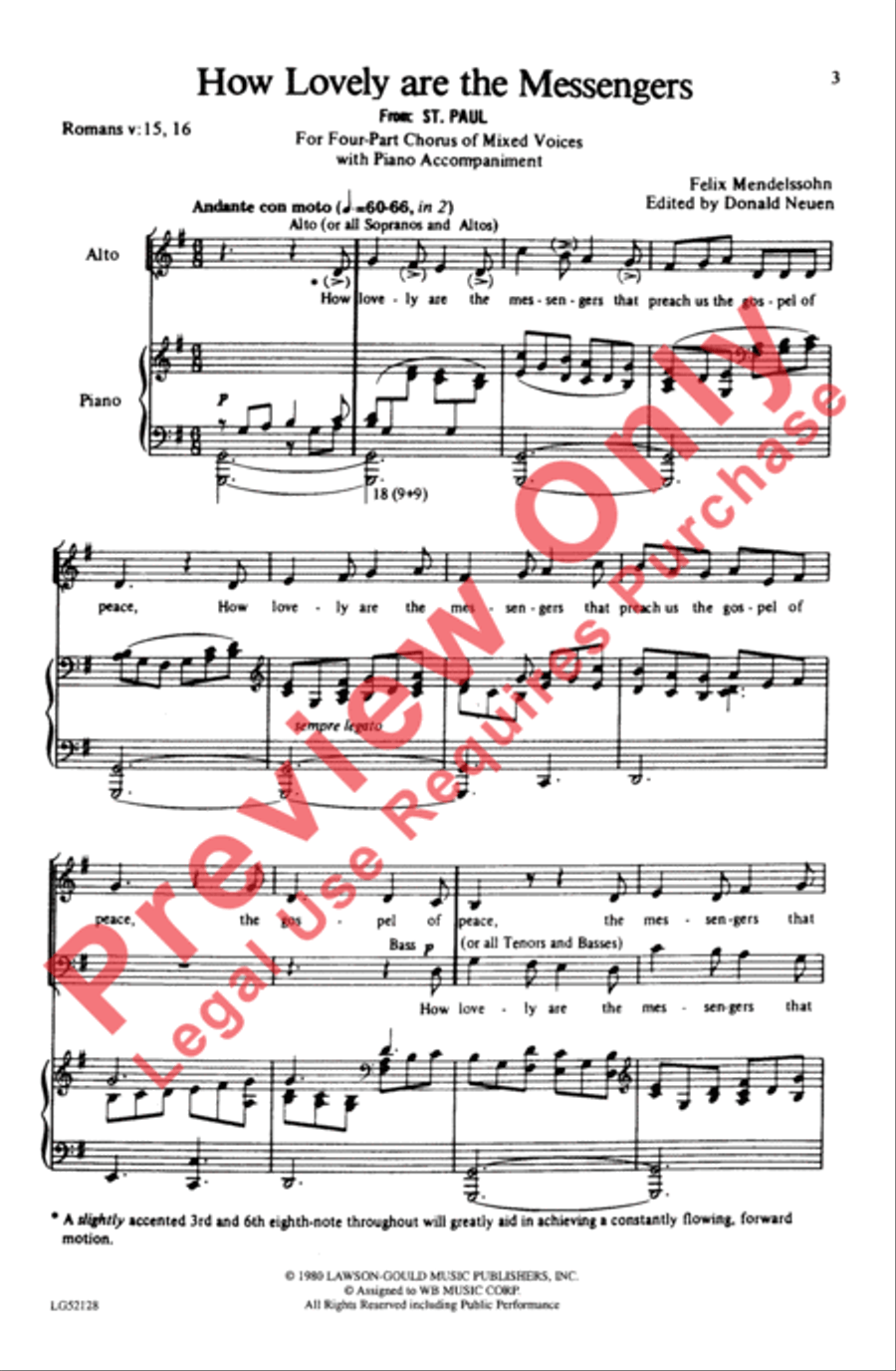 How Lovely Are the Messengers 4-Part scores gallery preview page 3