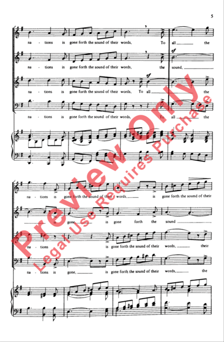 How Lovely Are the Messengers 4-Part scores gallery preview page 5
