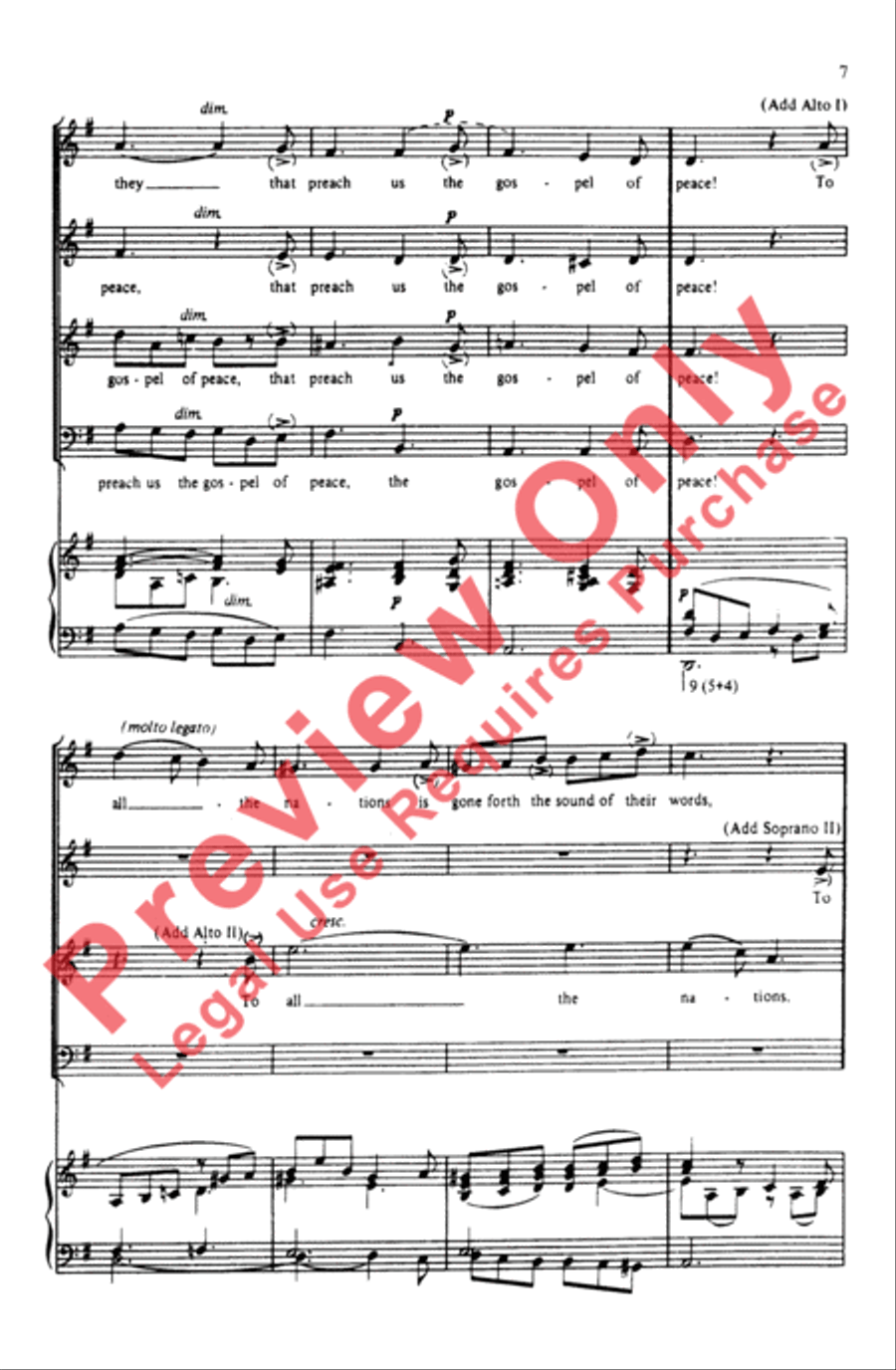 How Lovely Are the Messengers 4-Part scores gallery preview page 7