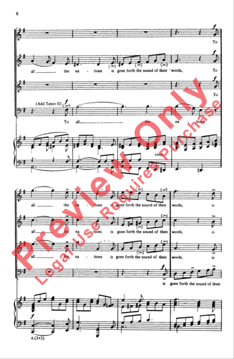 How Lovely Are the Messengers 4-Part scores gallery preview page 8