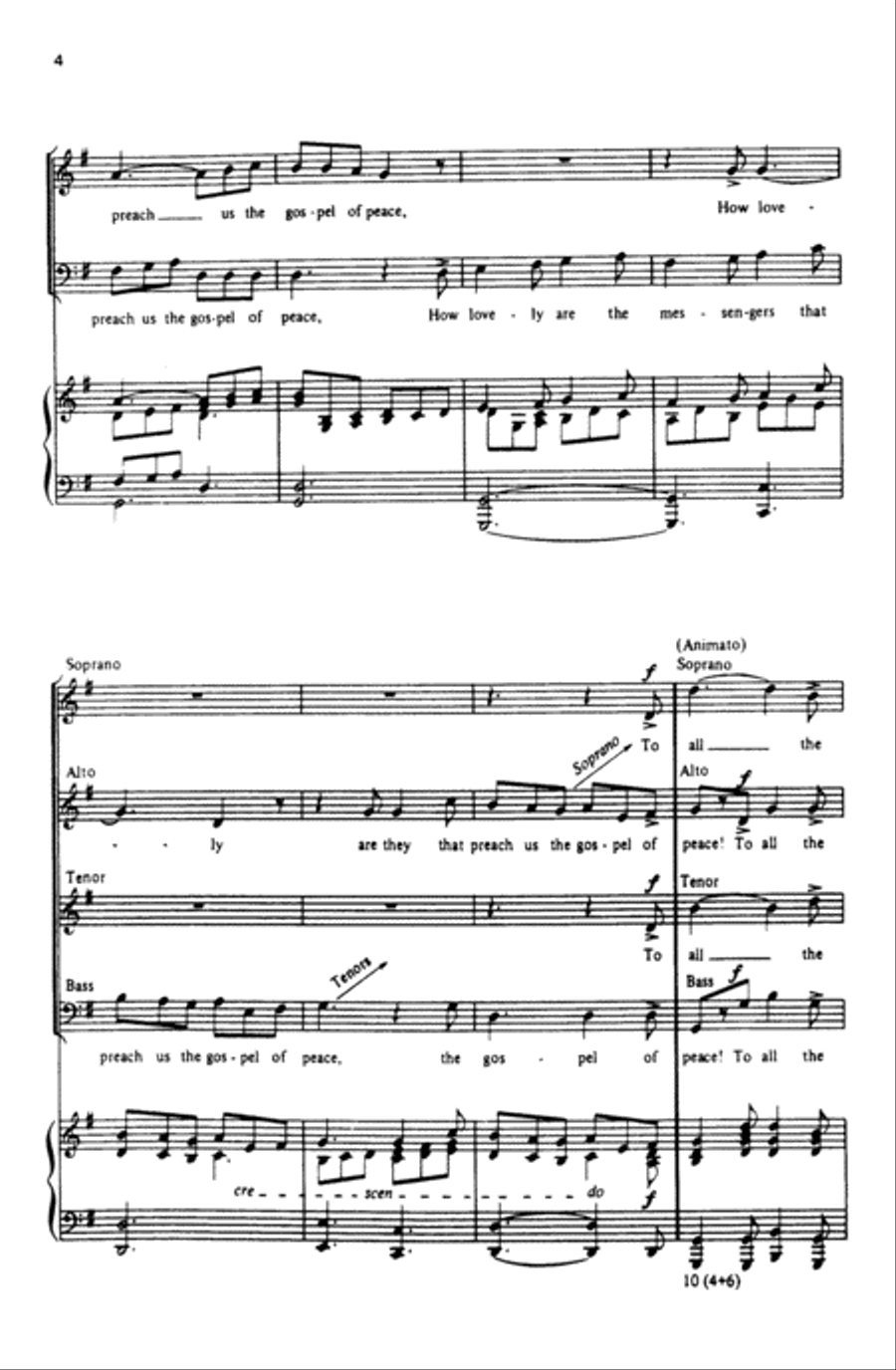 How Lovely Are the Messengers 4-Part scores gallery preview page 14