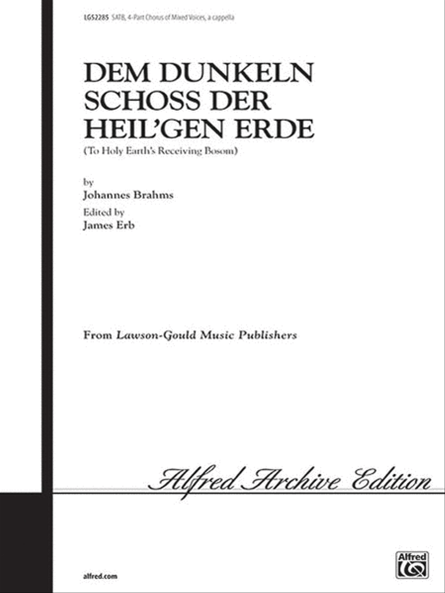 Dem Dunkeln Schoss Der Heil'gen Erde Choir scores gallery preview page 1