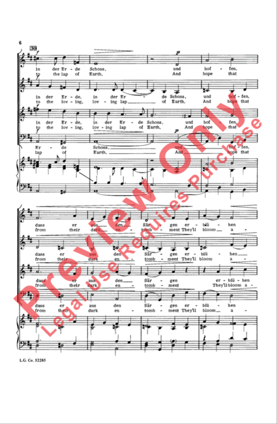 Dem Dunkeln Schoss Der Heil'gen Erde Choir scores gallery preview page 6