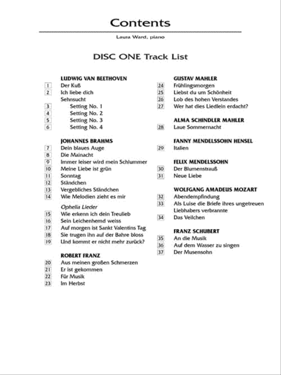 The Lieder Anthology – Accompaniment CDs High Voice scores gallery preview page 5
