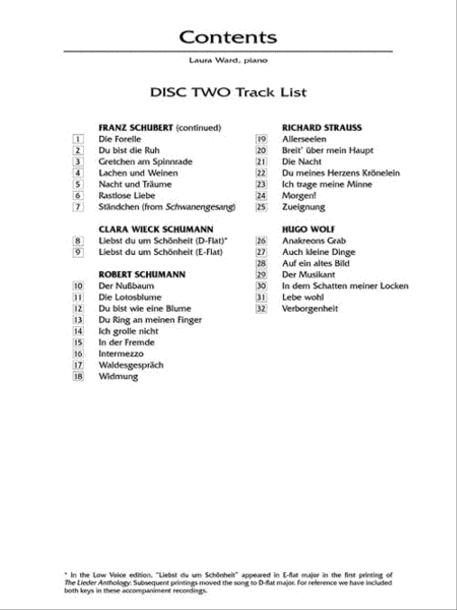 The Lieder Anthology – Accompaniment CDs Low Voice scores gallery preview page 4