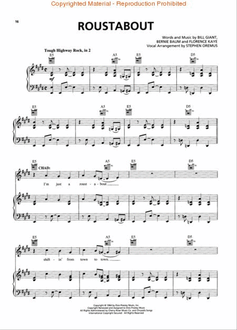 All Shook Up Piano, Vocal, Guitar scores gallery preview page 3