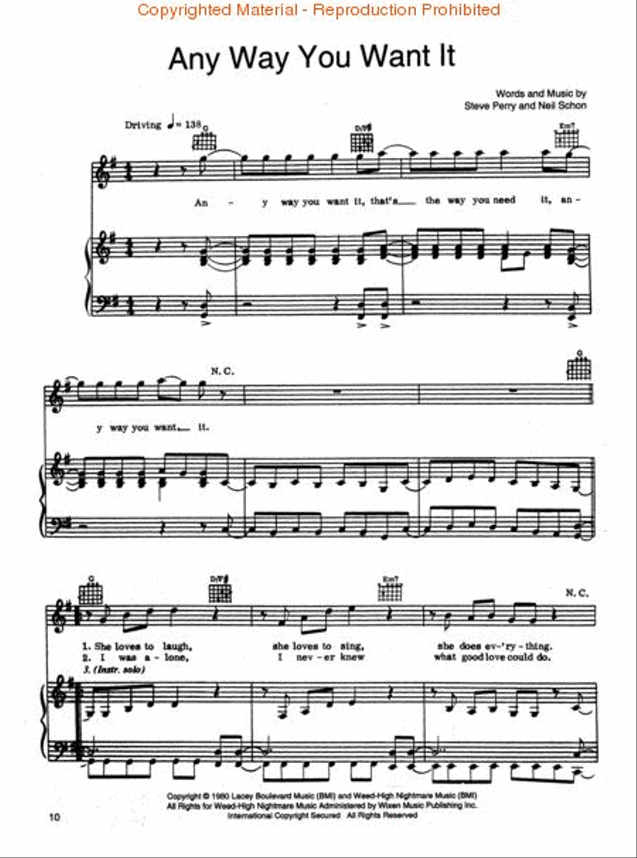Open Arms: The Steve Perry Anthology Piano, Vocal, Guitar scores gallery preview page 2