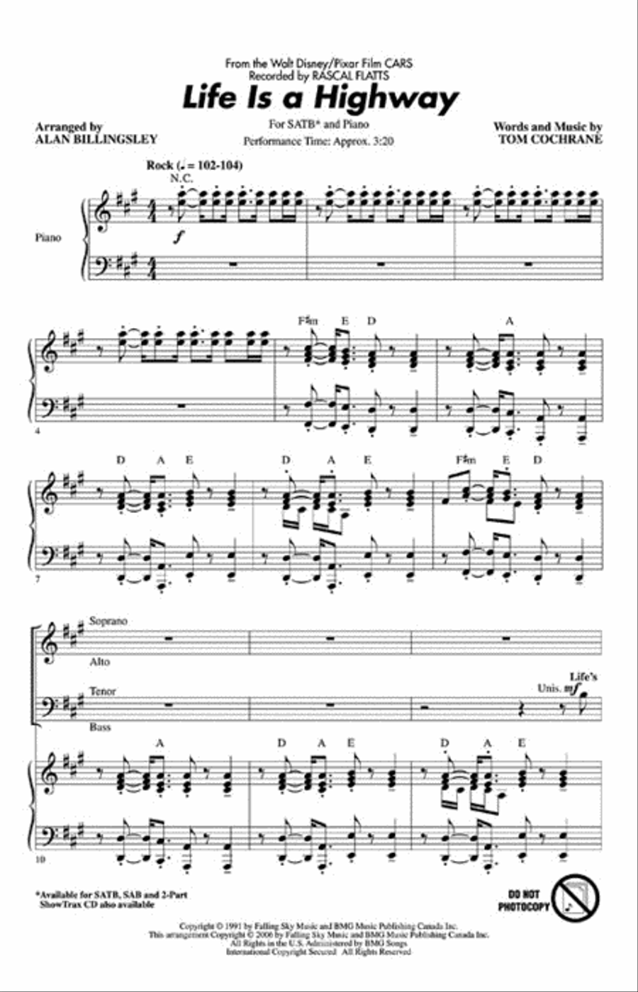 Life Is a Highway - ShowTrax CD Choir scores gallery preview page 2