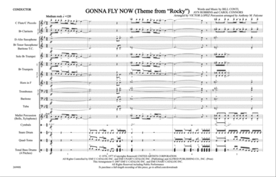 Gonna Fly Now (Theme from Rocky) Marching Band scores gallery preview page 2