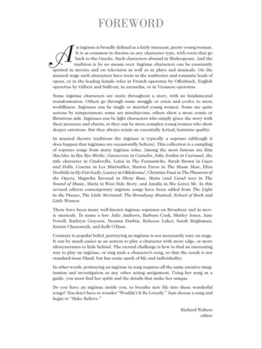 The Broadway Ingénue - Revised Edition Voice scores gallery preview page 2