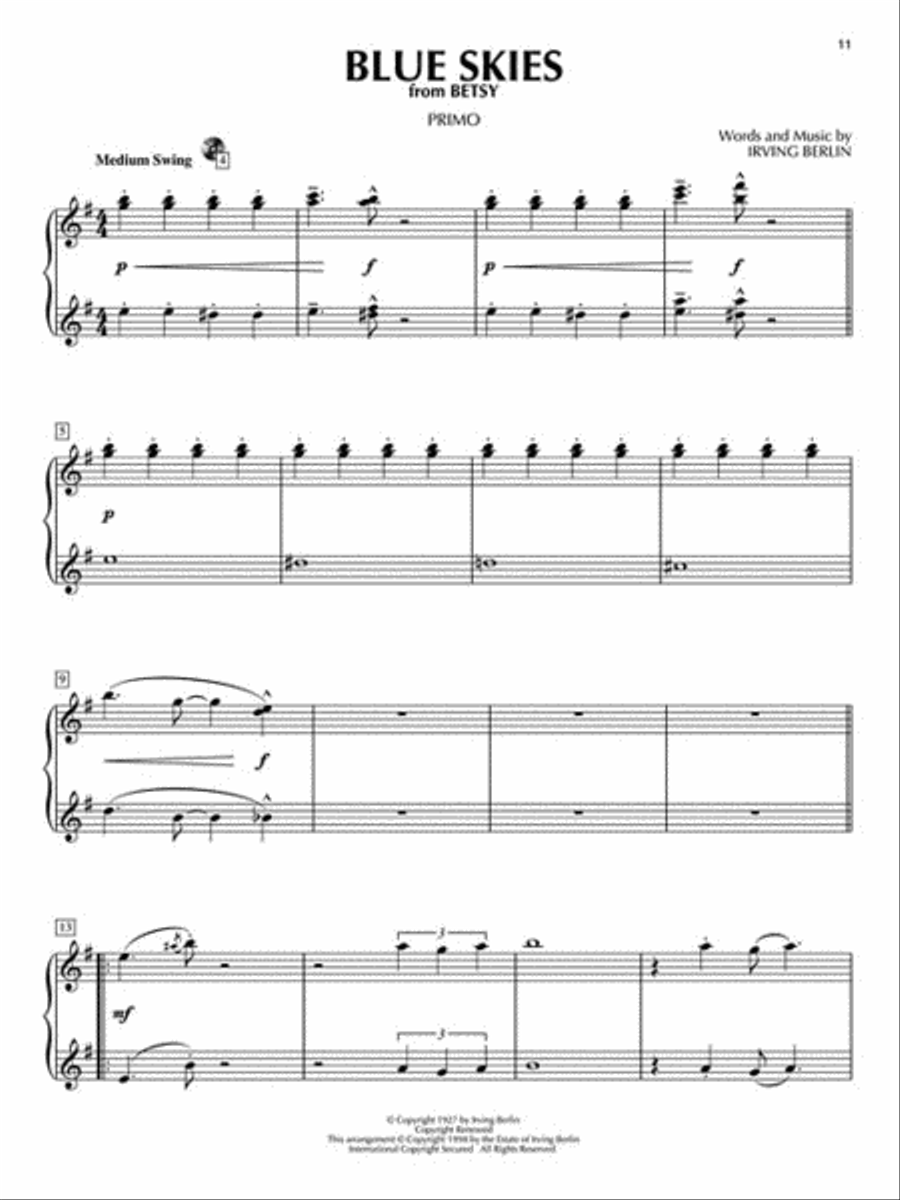 Broadway for Two 1 Piano, 4-Hands scores gallery preview page 4