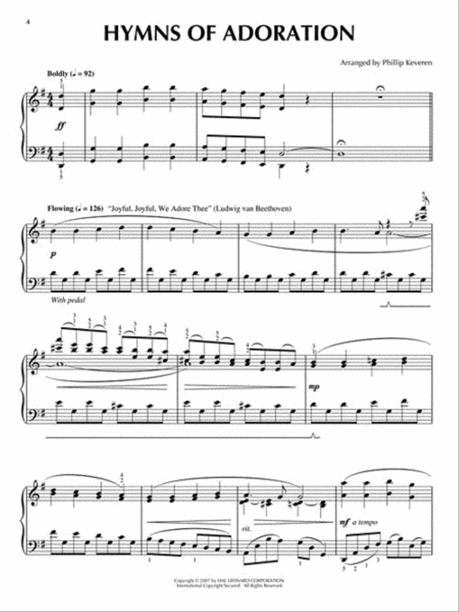 Hymn Medleys Piano Solo scores gallery preview page 2