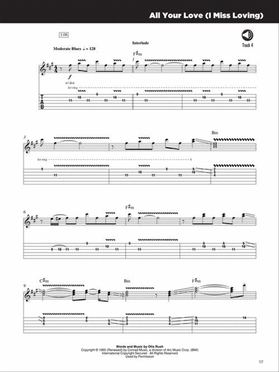 25 Great Blues Guitar Solos Electric Guitar scores gallery preview page 10