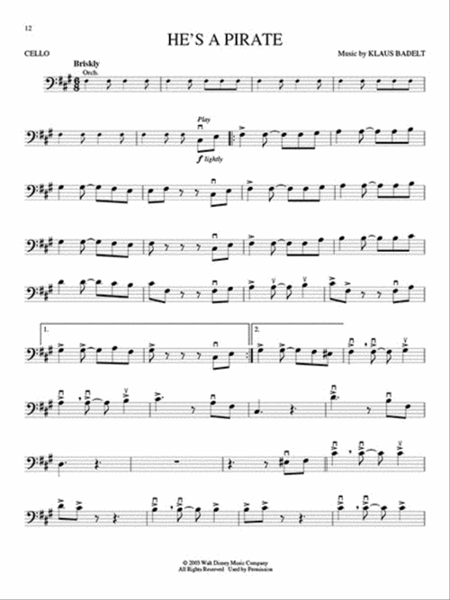 Pirates of the Caribbean (Cello) Cello scores gallery preview page 4