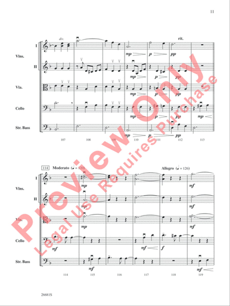Czar's Evening Waltz Czar's Evening Waltz String Orchestra scores gallery preview page 12