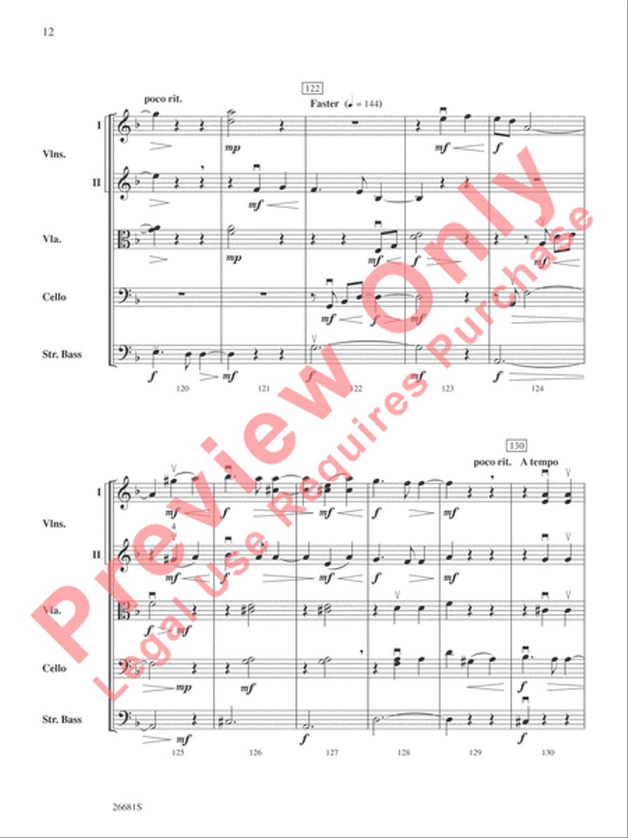 Czar's Evening Waltz Czar's Evening Waltz String Orchestra scores gallery preview page 13