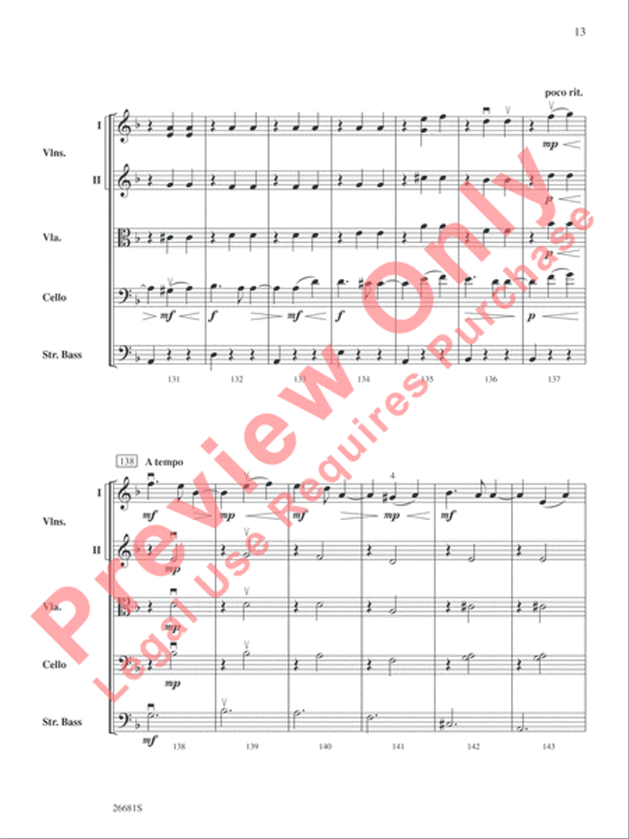 Czar's Evening Waltz Czar's Evening Waltz String Orchestra scores gallery preview page 14