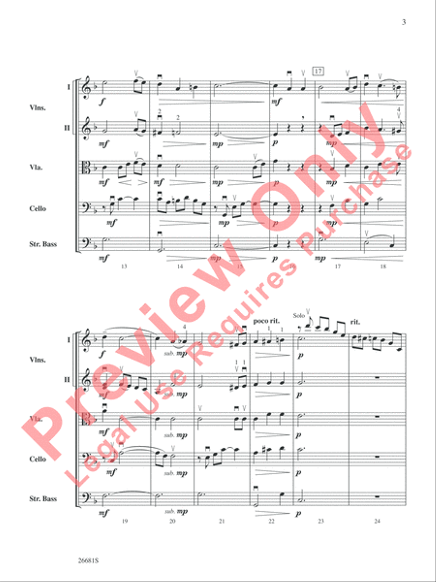 Czar's Evening Waltz Czar's Evening Waltz String Orchestra scores gallery preview page 4