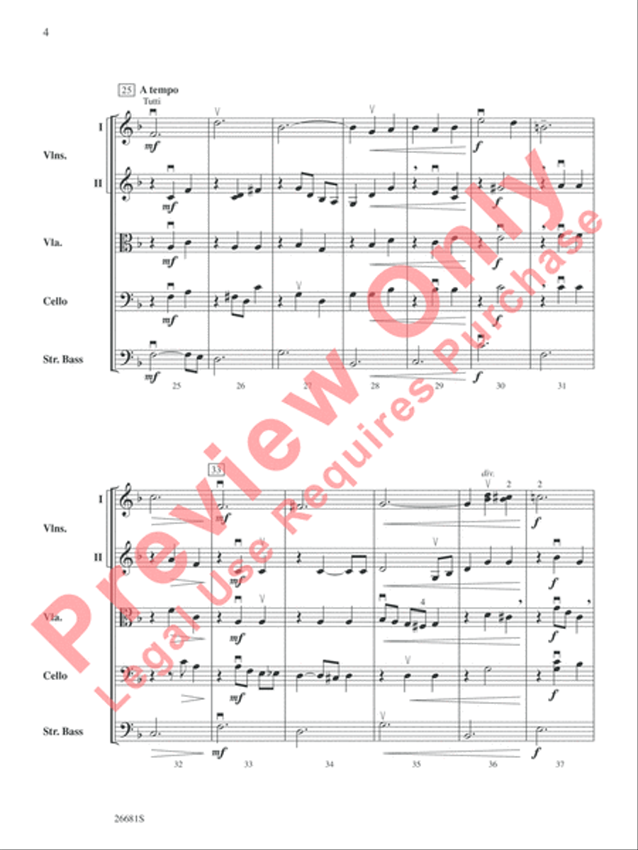 Czar's Evening Waltz Czar's Evening Waltz String Orchestra scores gallery preview page 5