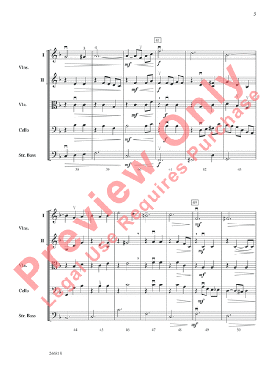 Czar's Evening Waltz Czar's Evening Waltz String Orchestra scores gallery preview page 6