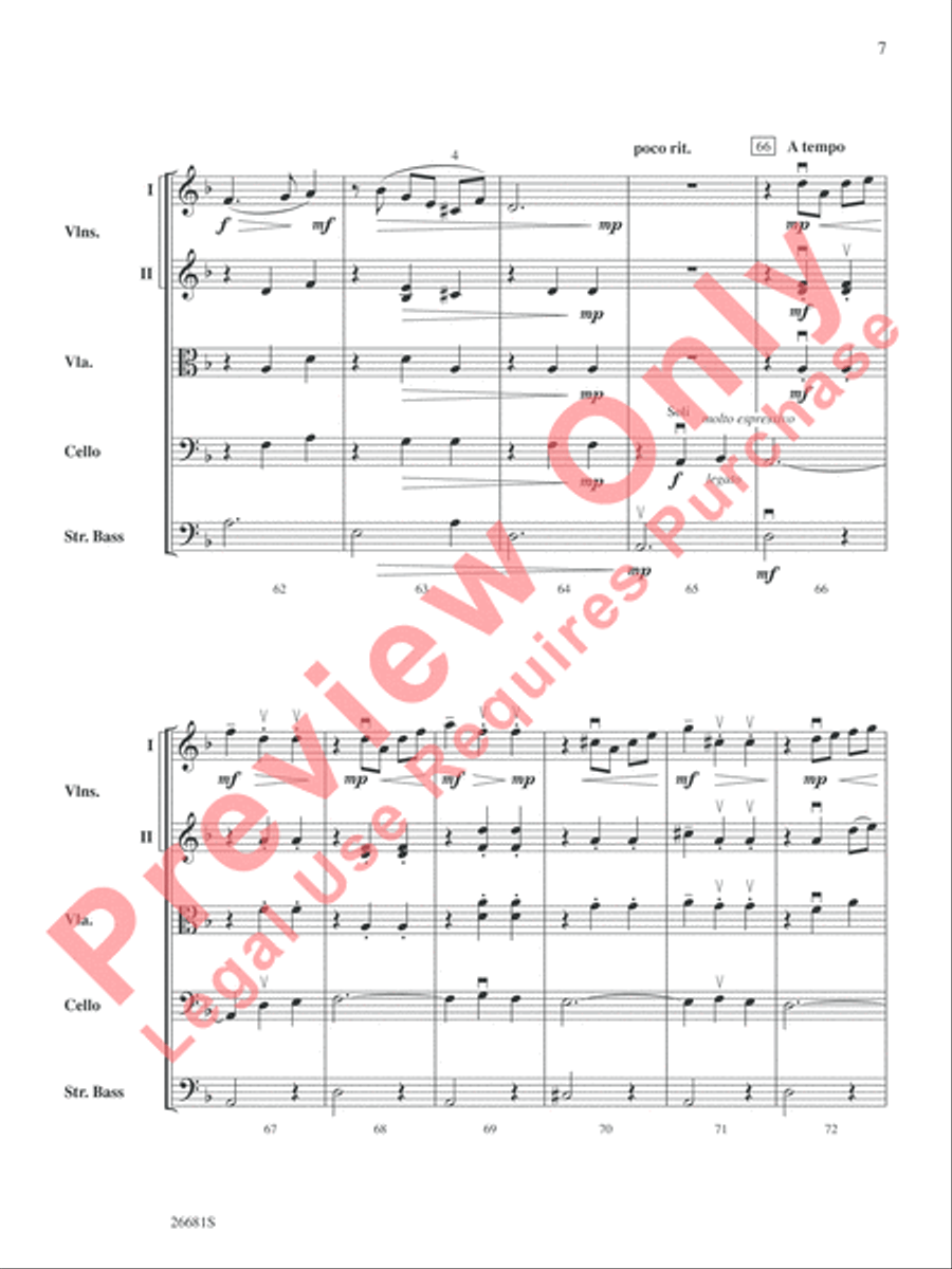 Czar's Evening Waltz Czar's Evening Waltz String Orchestra scores gallery preview page 8