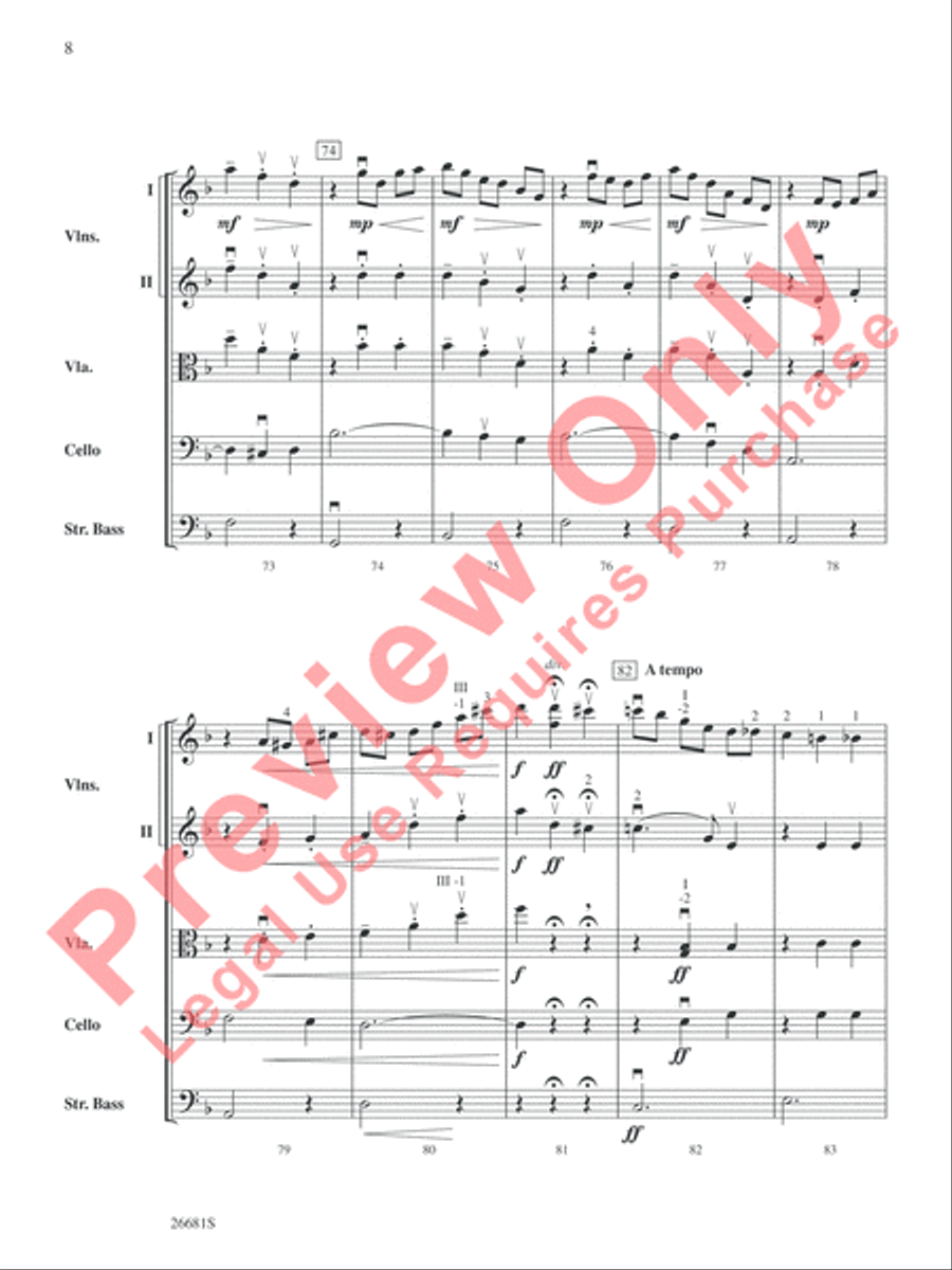 Czar's Evening Waltz Czar's Evening Waltz String Orchestra scores gallery preview page 9