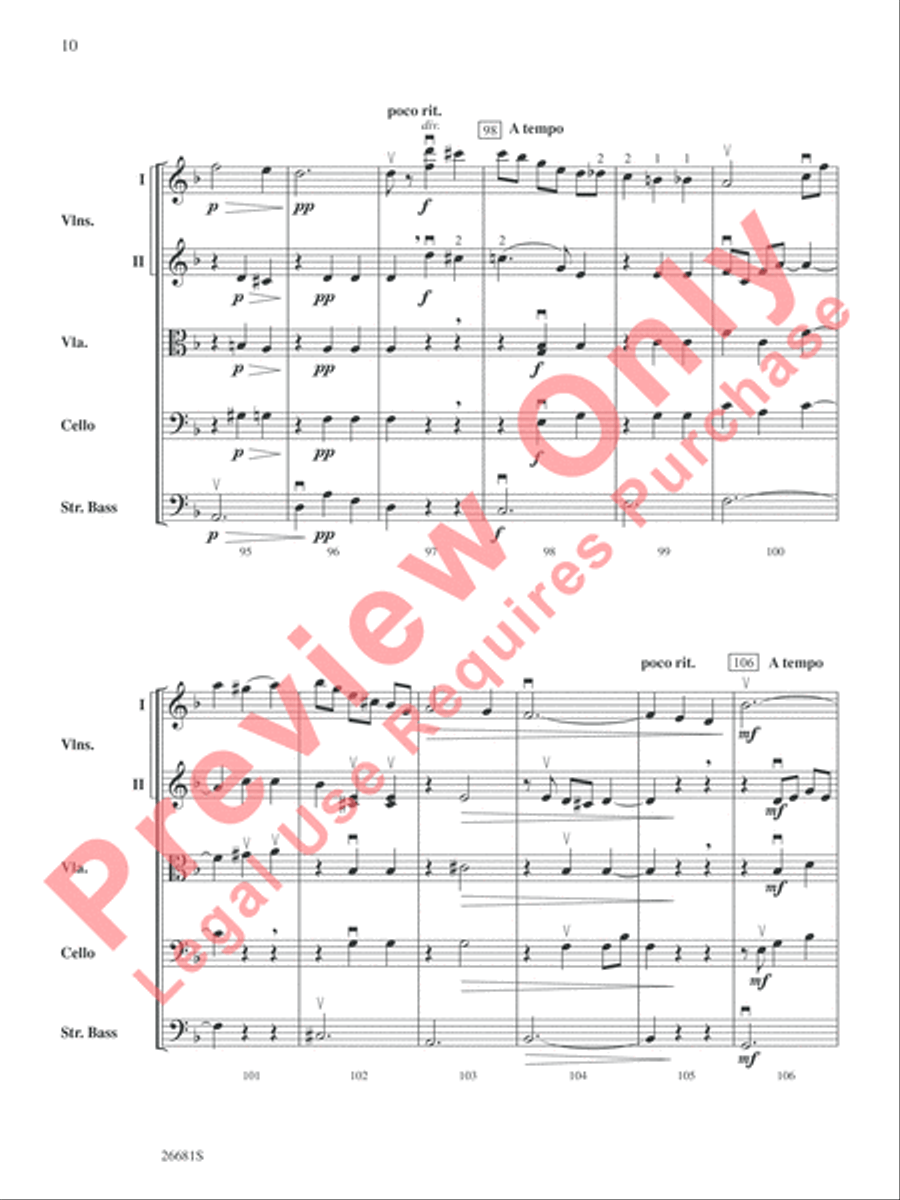 Czar's Evening Waltz Czar's Evening Waltz String Orchestra scores gallery preview page 11