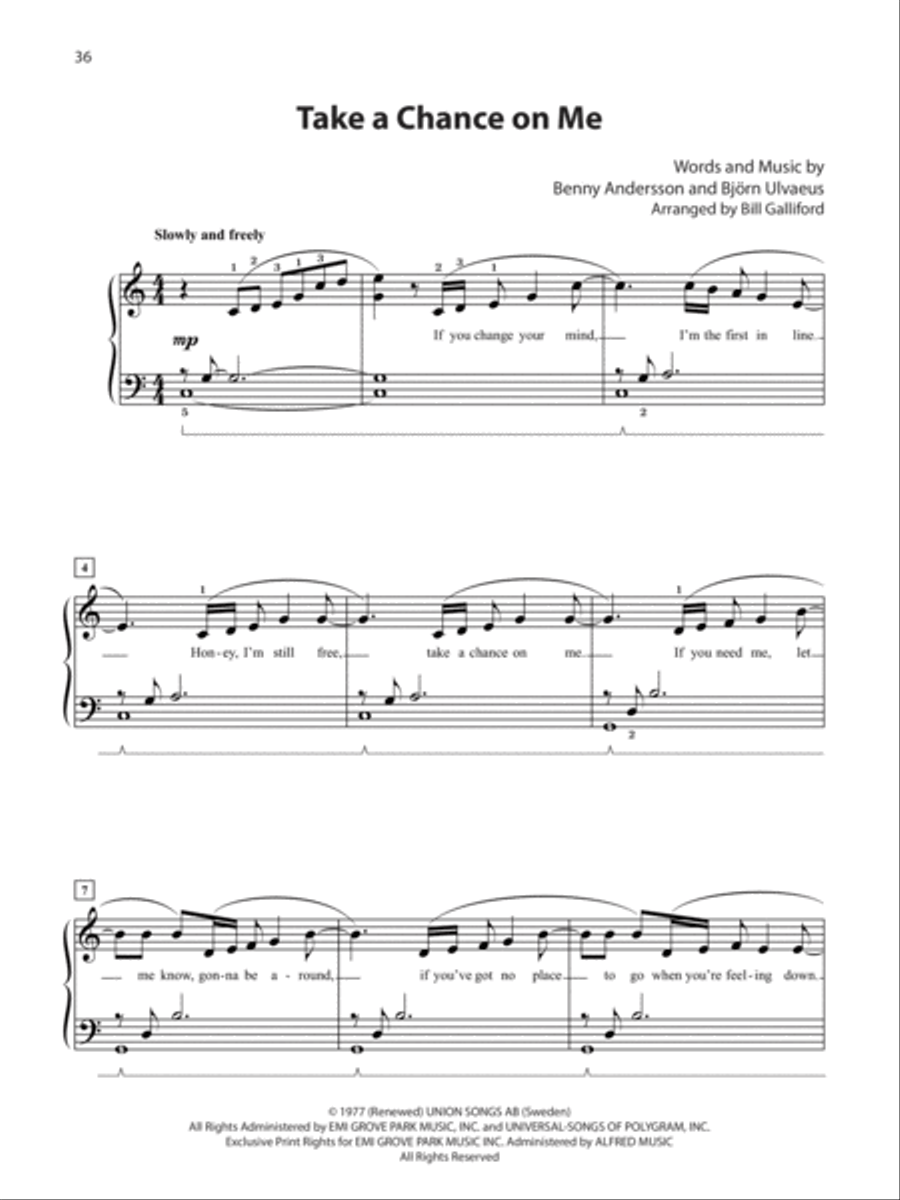 Mamma Mia! (Broadway's Best) Easy Piano scores gallery preview page 5