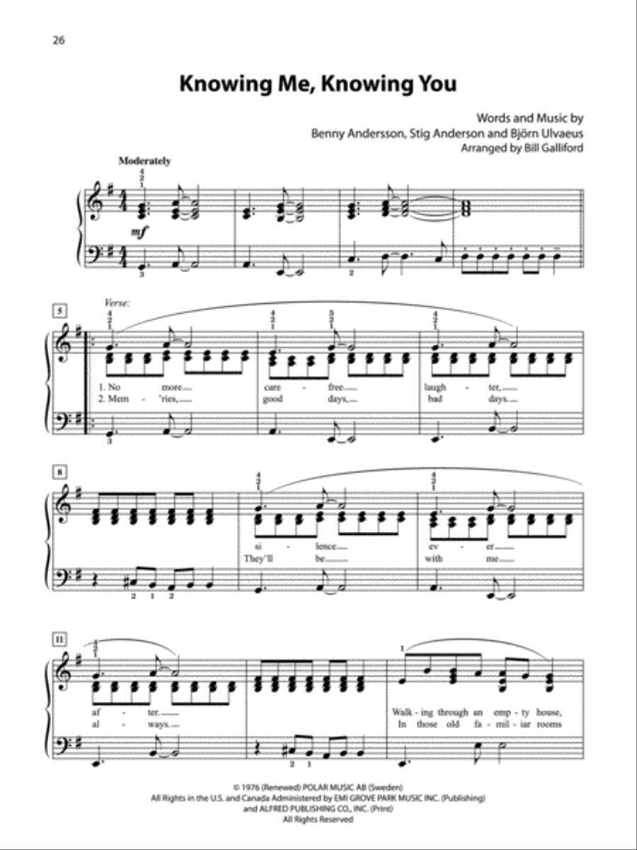 Mamma Mia! (Broadway's Best) Easy Piano scores gallery preview page 7