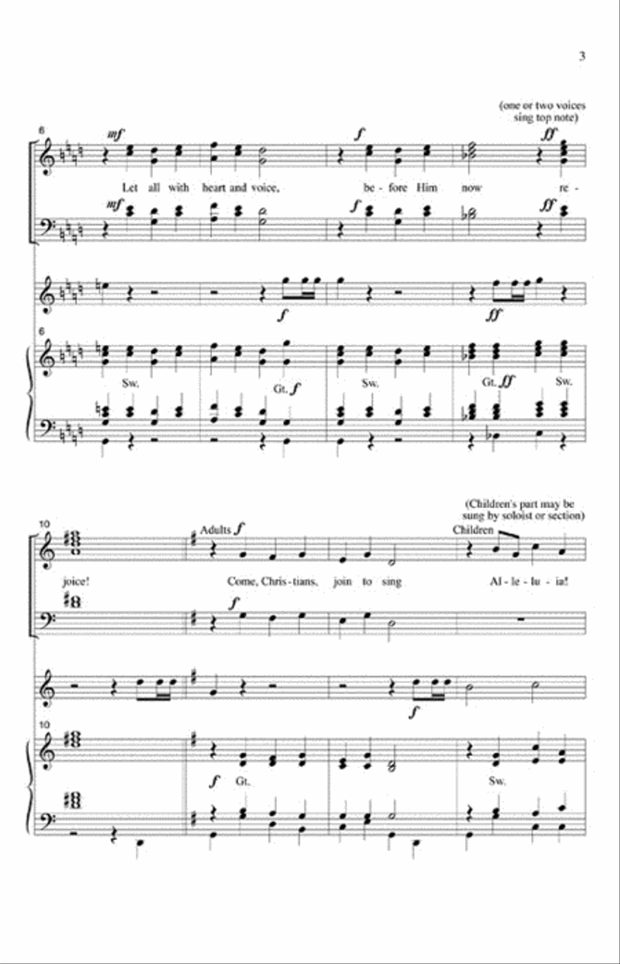 Come, Christians, Join to Sing Divisi scores gallery preview page 3