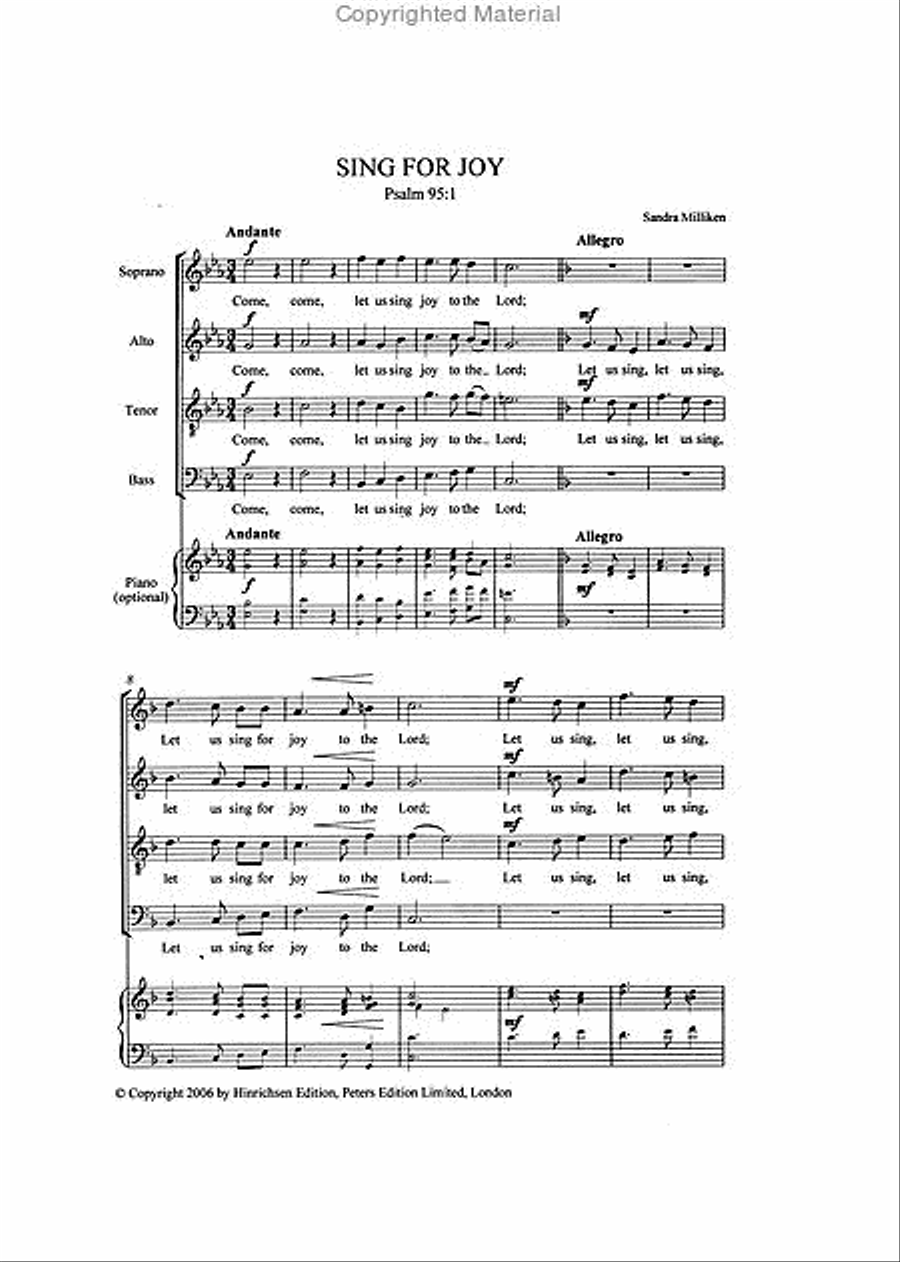 Sing for joy Choir scores gallery preview page 2