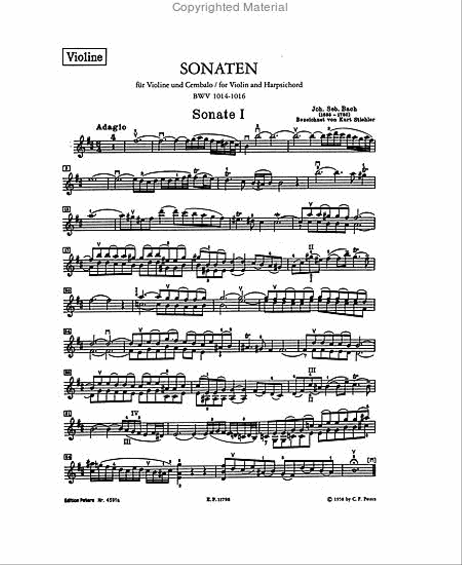 Sonatas for Violin and Harpsichord (Piano) [incl. CD] Violin Solo scores gallery preview page 4