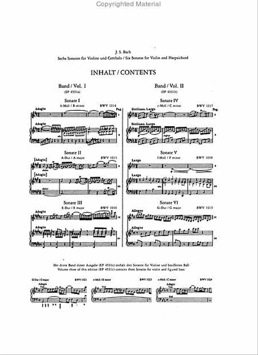 Sonatas for Violin and Harpsichord (Piano), Vol. 2 [incl. CD] Violin Solo scores gallery preview page 2