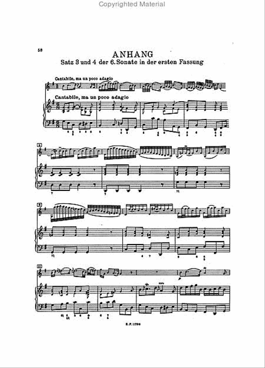 Sonatas for Violin and Harpsichord (Piano), Vol. 2 [incl. CD] Violin Solo scores gallery preview page 3
