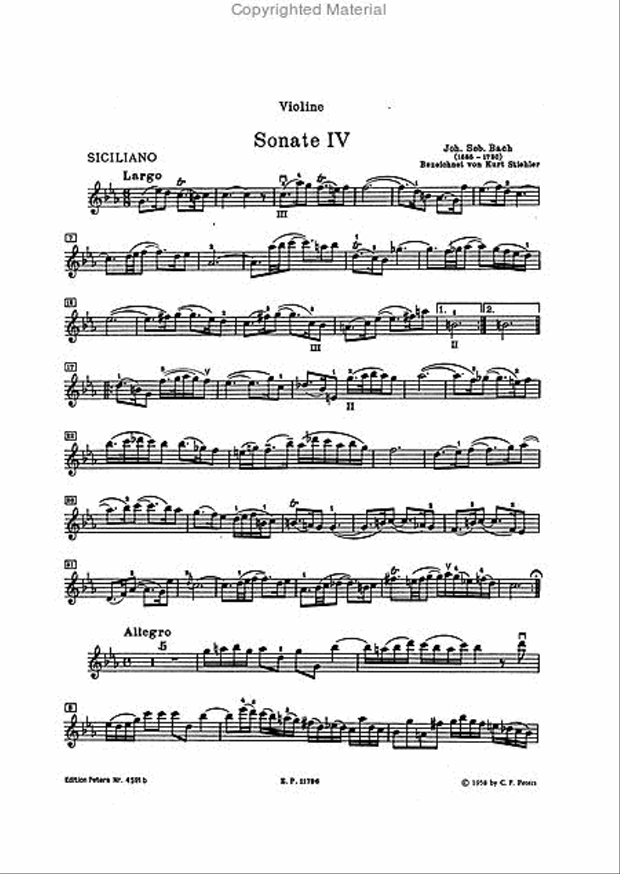 Sonatas for Violin and Harpsichord (Piano), Vol. 2 [incl. CD] Violin Solo scores gallery preview page 4