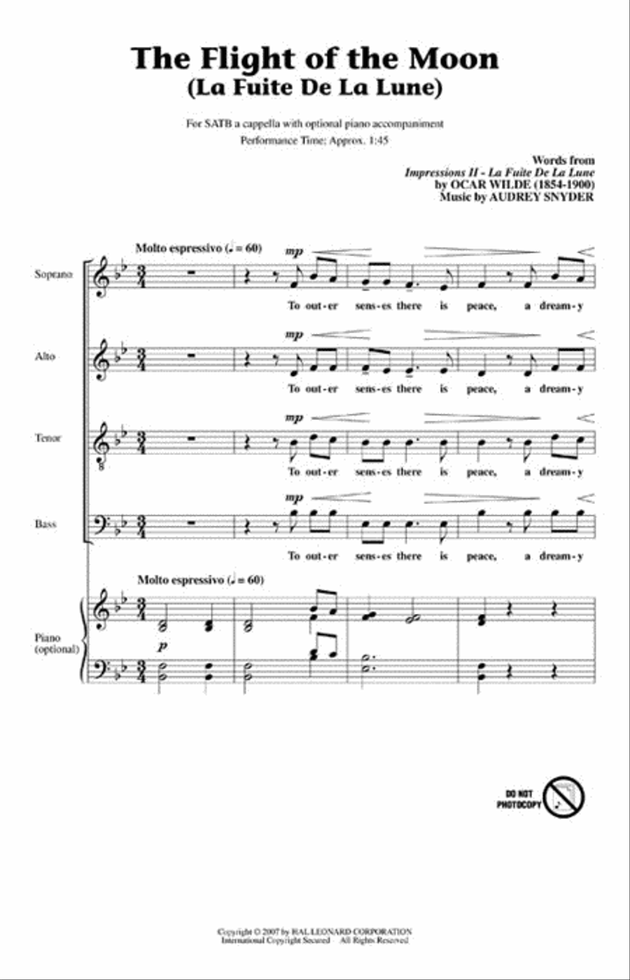 The Flight of the Moon The Flight of the Moon 4-Part scores gallery preview page 2