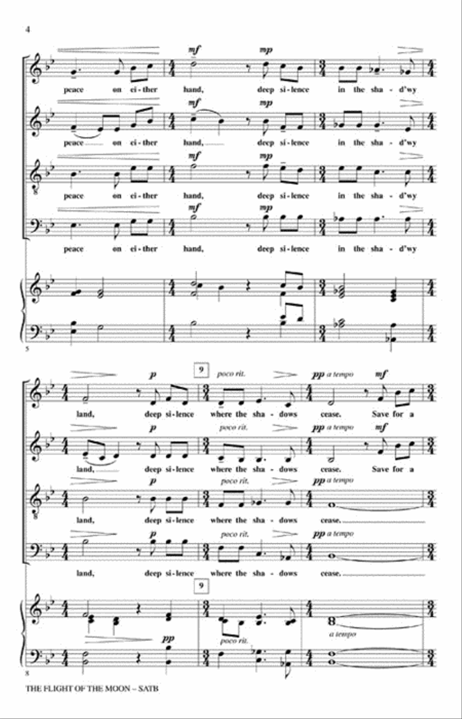 The Flight of the Moon The Flight of the Moon 4-Part scores gallery preview page 3