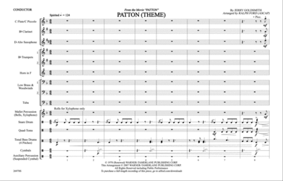 Patton Theme Marching Band scores gallery preview page 2