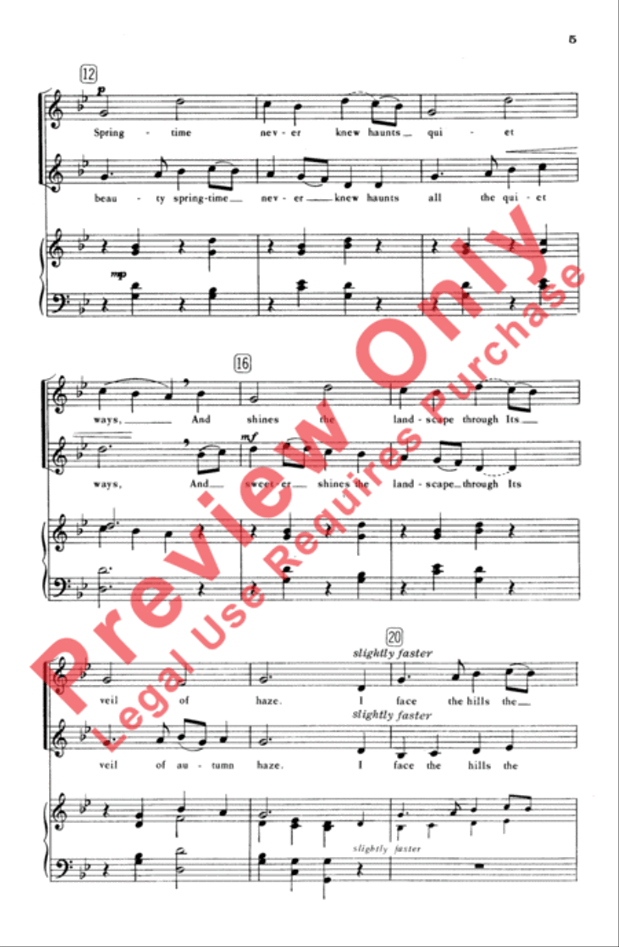I Walk the Unfrequented Road 2-Part scores gallery preview page 5