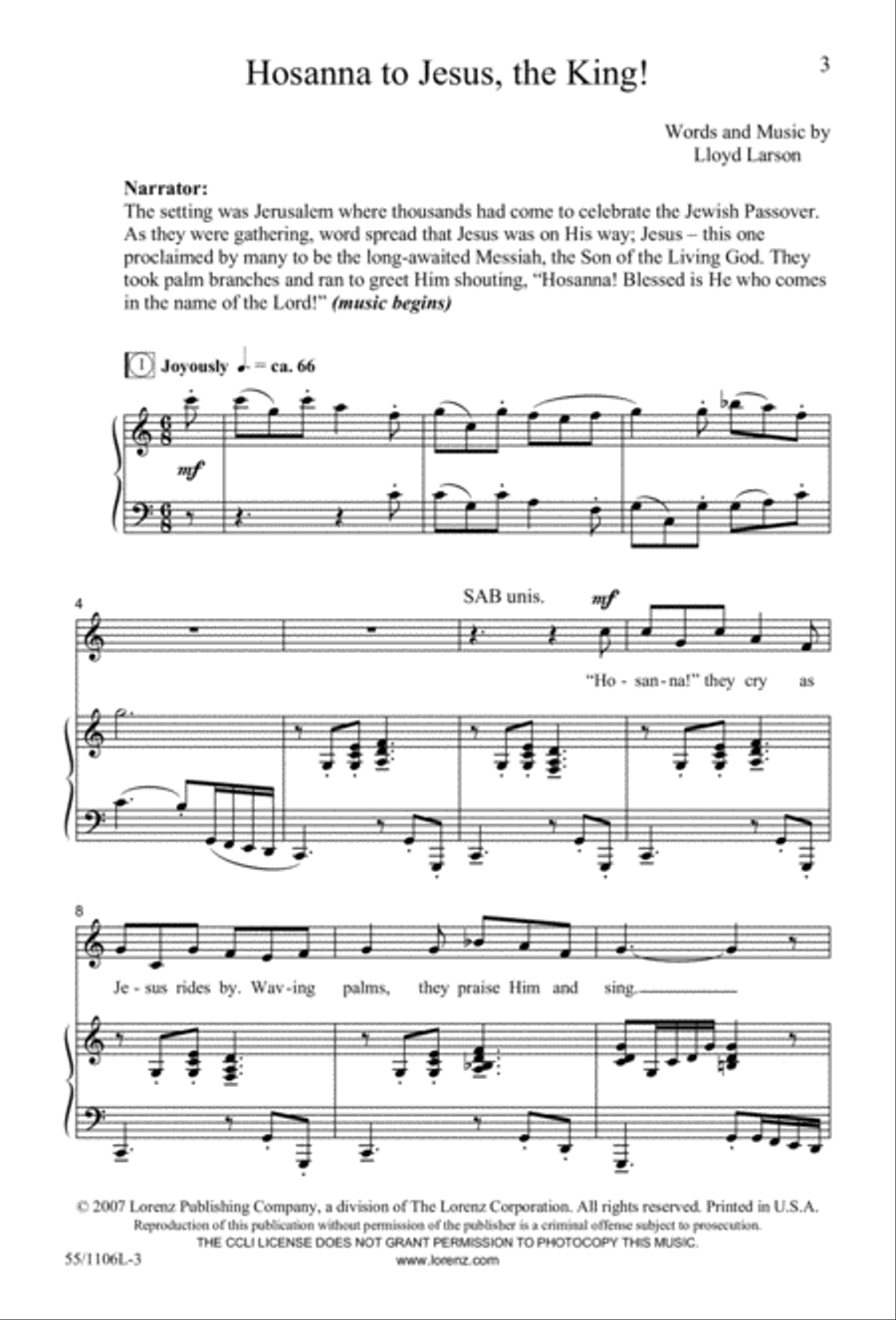 Palms, Passion and Alleluias 3-Part scores gallery preview page 4