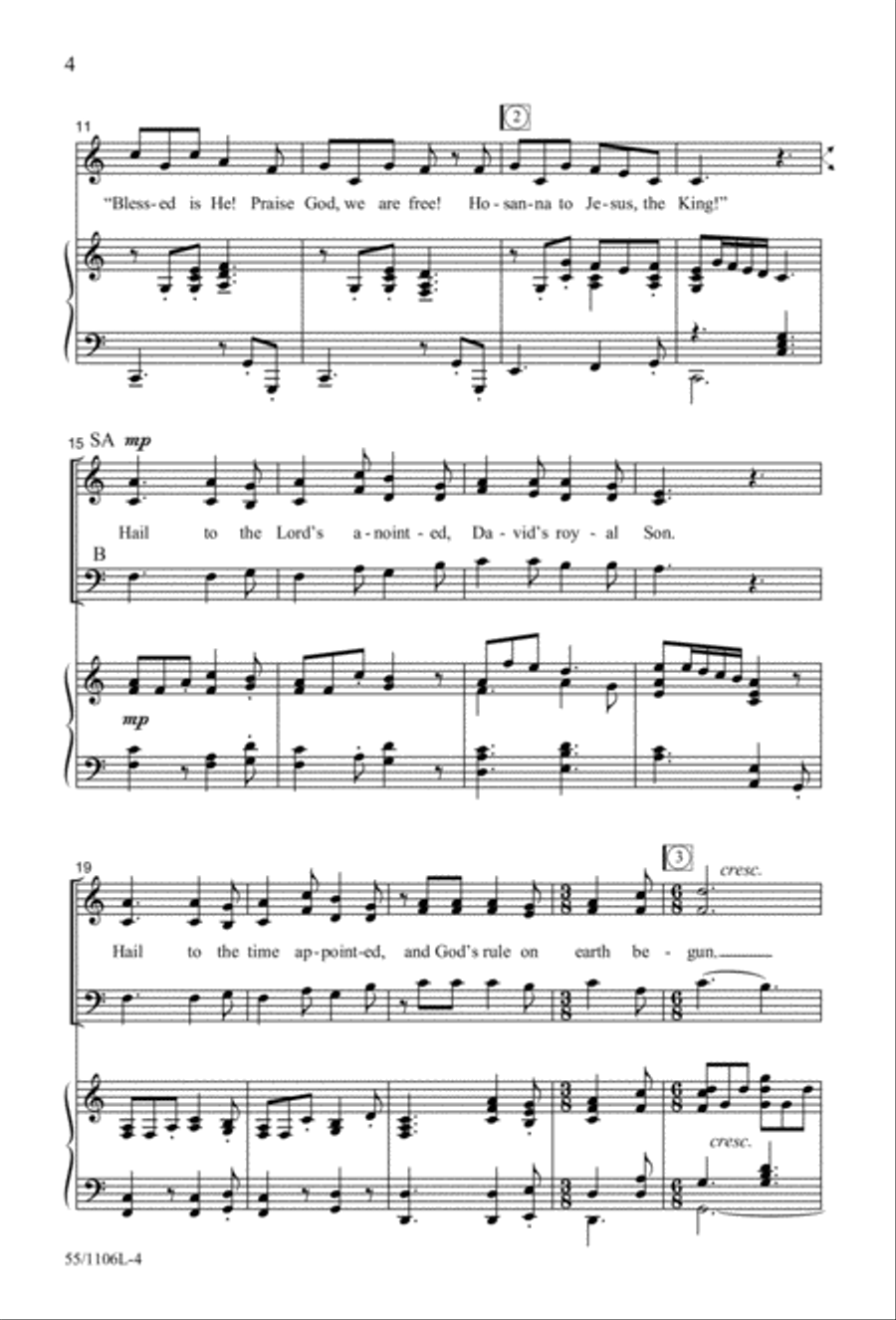 Palms, Passion and Alleluias 3-Part scores gallery preview page 5