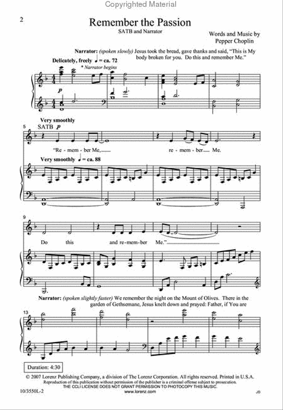 Remember the Passion 4-Part scores gallery preview page 2