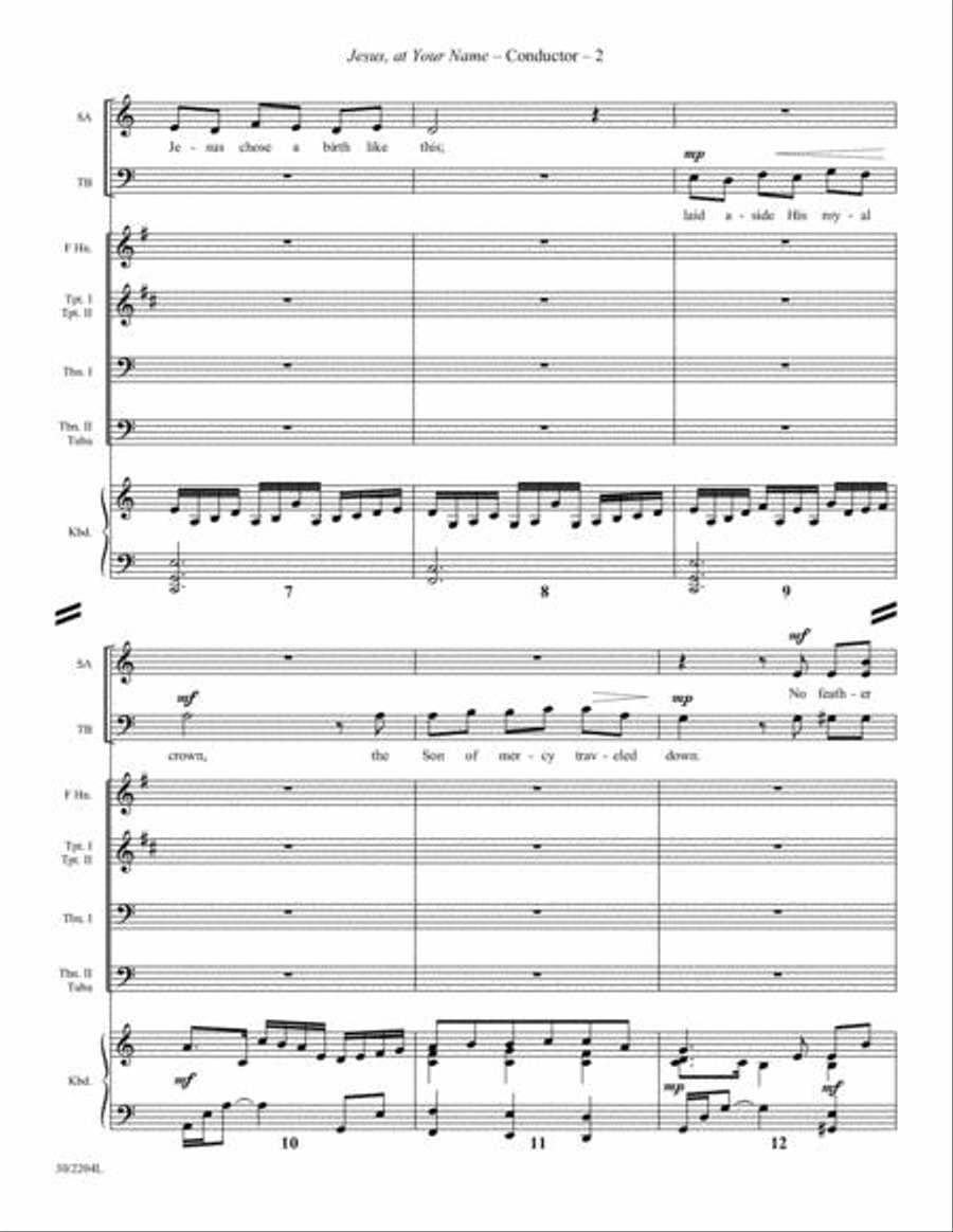 Jesus, at Your Name - Brass Score/Parts Choir scores gallery preview page 3