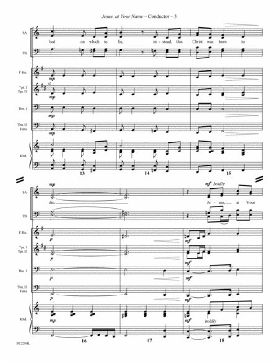 Jesus, at Your Name - Brass Score/Parts Choir scores gallery preview page 4