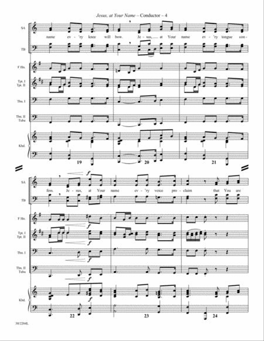 Jesus, at Your Name - Brass Score/Parts Choir scores gallery preview page 5