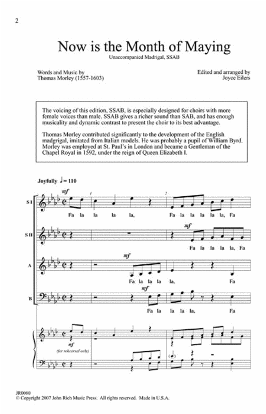 Now Is the Month of Maying A Cappella scores gallery preview page 2