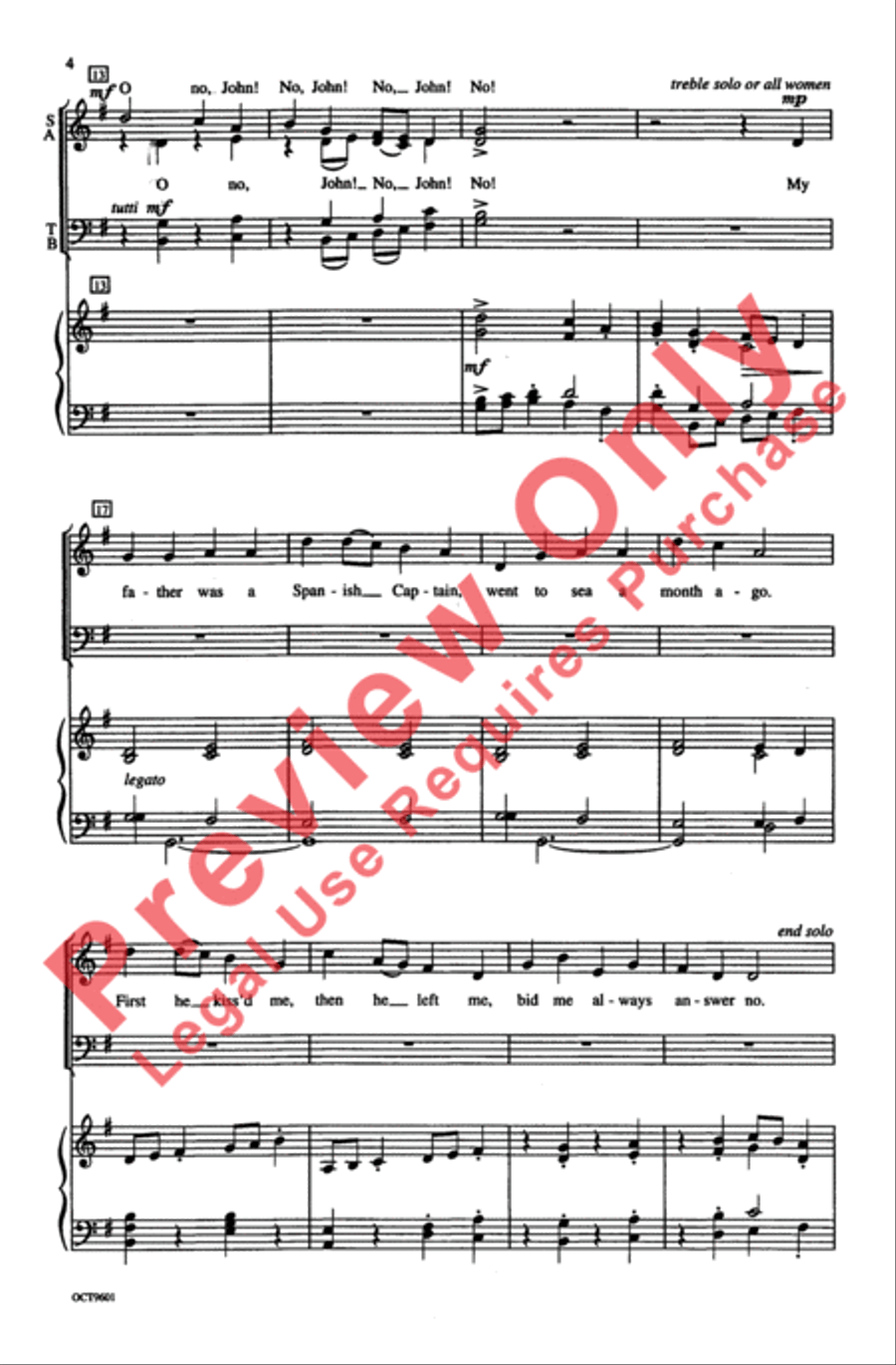 O No, John! O No, John! Choir scores gallery preview page 3