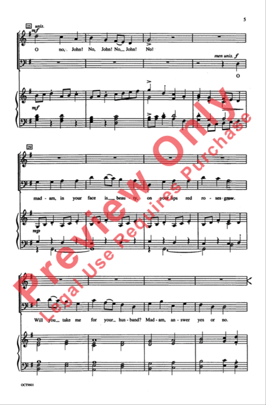 O No, John! O No, John! Choir scores gallery preview page 4