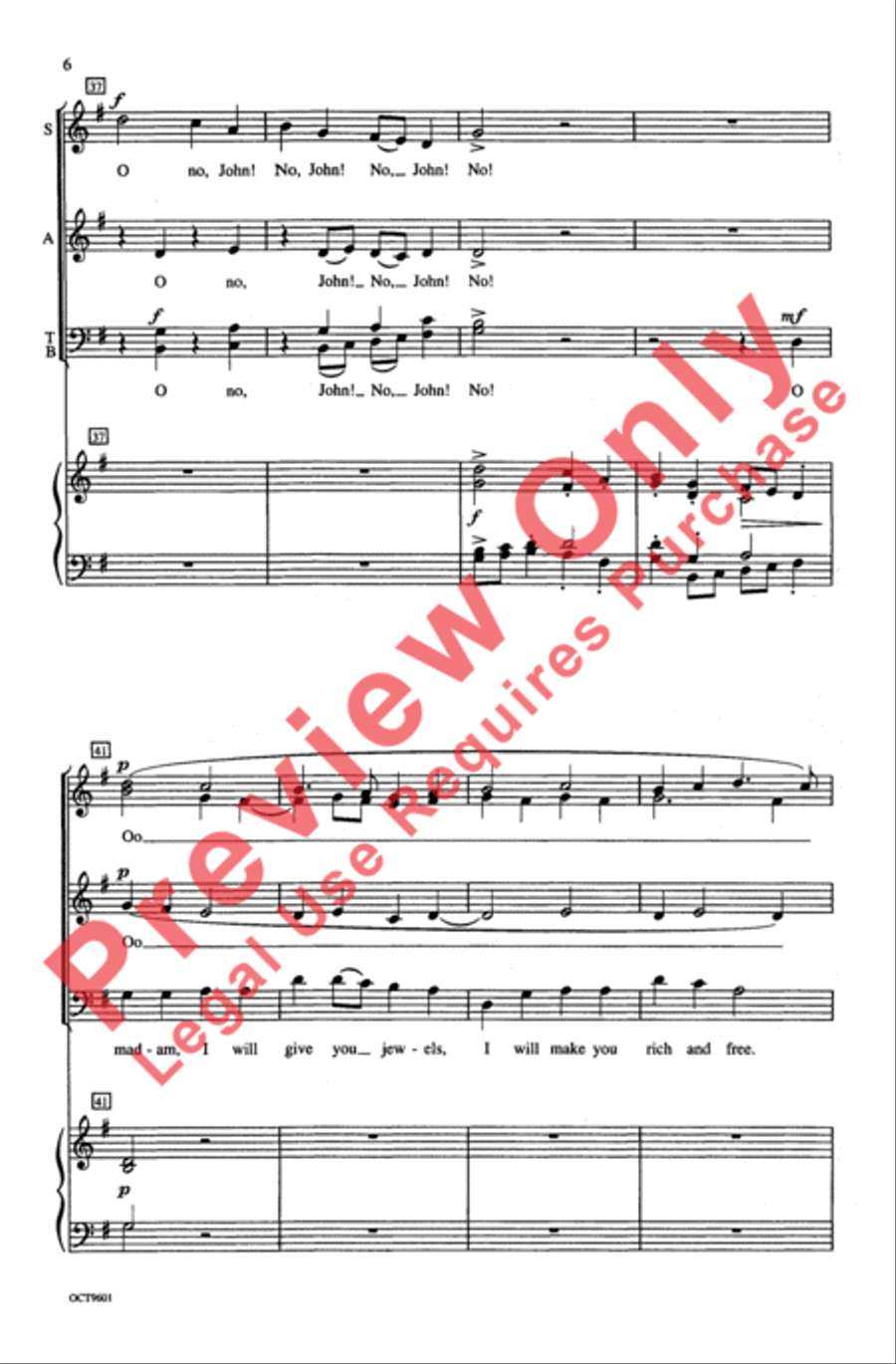 O No, John! O No, John! Choir scores gallery preview page 5