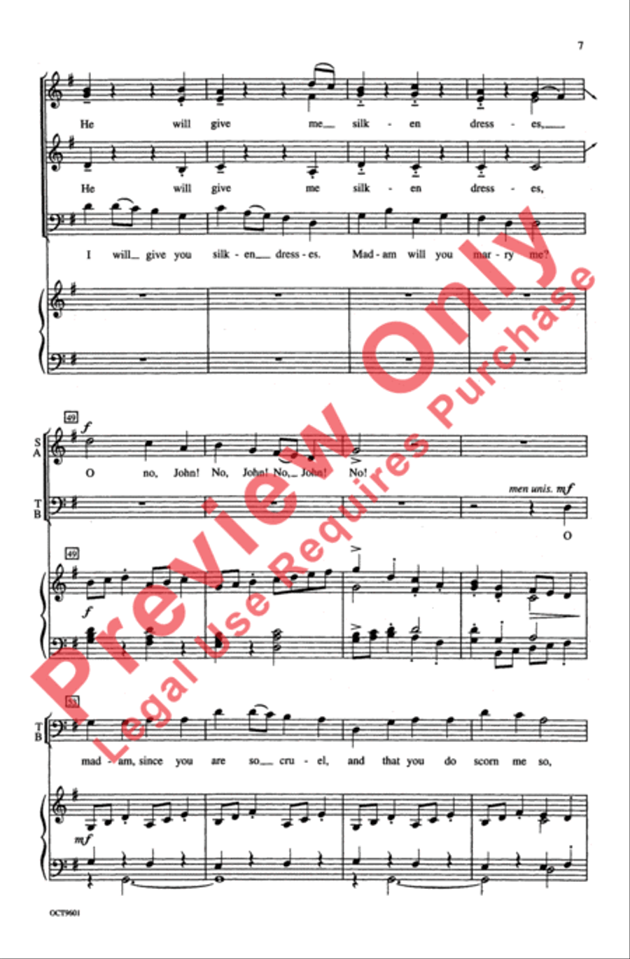 O No, John! O No, John! Choir scores gallery preview page 6